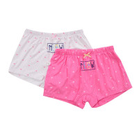 2組盒裝精品【兒童高級豪奢美國棉supima內褲系列】2件組精美圖案造型精緻棉質好穿的優質女童內褲/棉質平角內褲/四角褲 100-150cm
